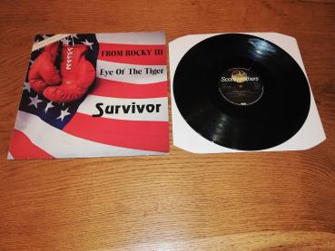 Survivor Eye of the Tiger From Rocky III 1985 Scotti Bros. Records ‎– 120·14·016 Original Version 45 RPM Deutsche Pressung VG+/VG